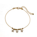 Trendy Elephant Anklet Alloy Beads Diamond Anklet Star Anklet Three-layer Female Anklet