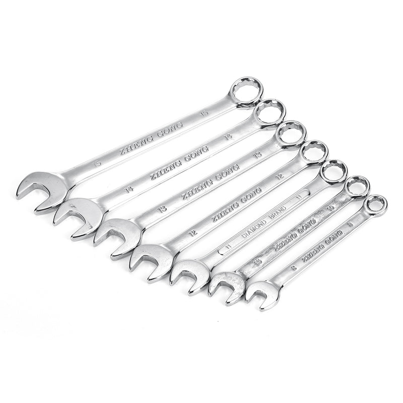 8-15mm Activities Metric Flexible Head Ratcheting Wrench Open End Spanners Tool