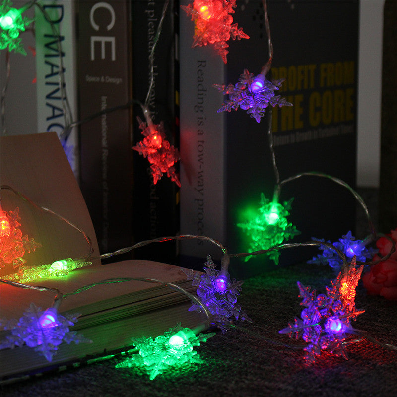 Battery Powered 2.1M 20LED Snowflake Fairy String Curtain Window HoliDay Light Wedding Party Decor