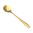 KCASA KC-FS04 Gold Flower Shape Stainless Steel Coffee Sugar Spoon Tea Spoon Ice Cream Tableware