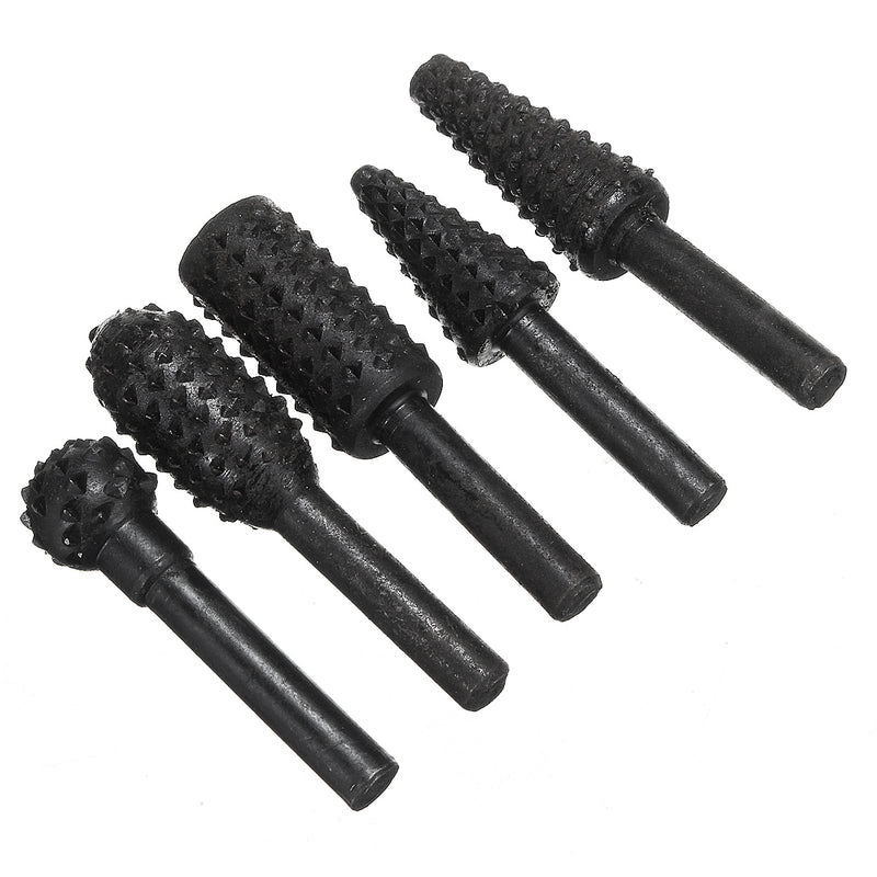 5/10Pcs Woodworking Electric Rotary File Wood Carving Root Milling Tool Cutter Grinding Head Set