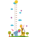 Miico SK9340 Giraffe And Elephant Painting Heights Sticker Children's Room And Kindergarten Decorative Wall Sticker