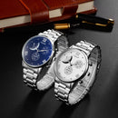Full Steel Men Wrist Watch Business Style Decorative Dials Stainless Steel Quartz Watches