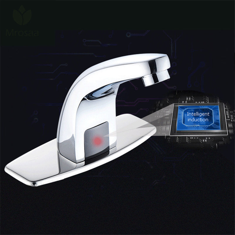 Automatic Tap Hand Free Infrared Sensor Faucet Kitchen Bathroom Chrome Basin Sink Mixer Tap