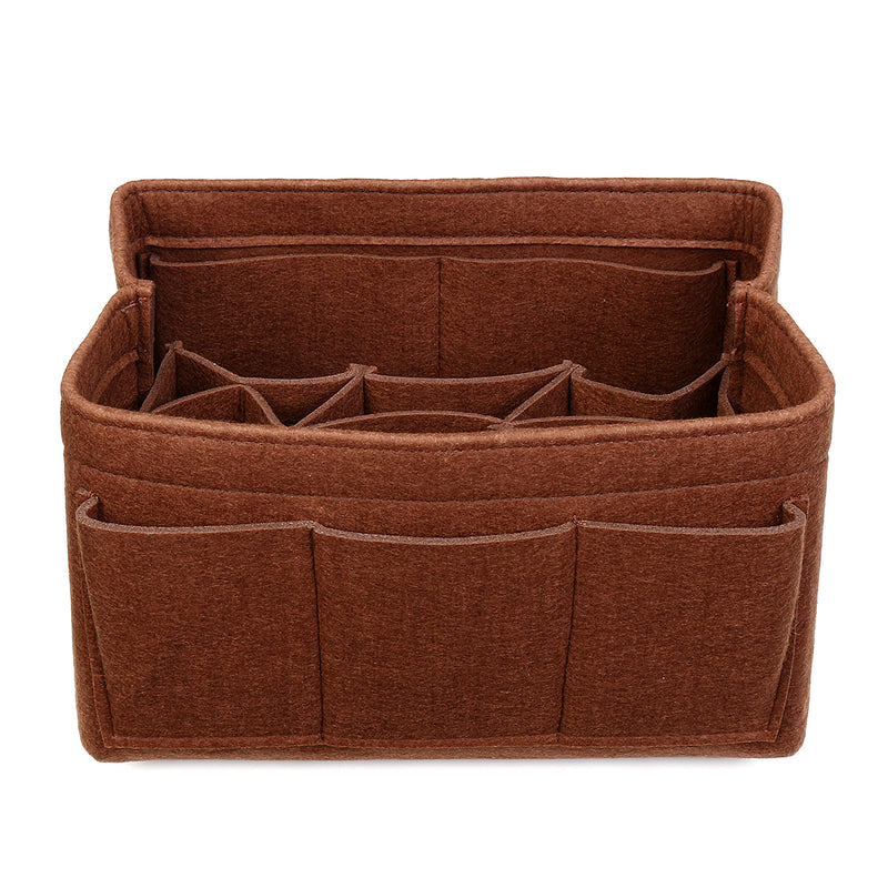 Felt Insert Bag Multi Pockets Handbag Purse Organizer Cosmetic Makeup Travel Desktop Organizer