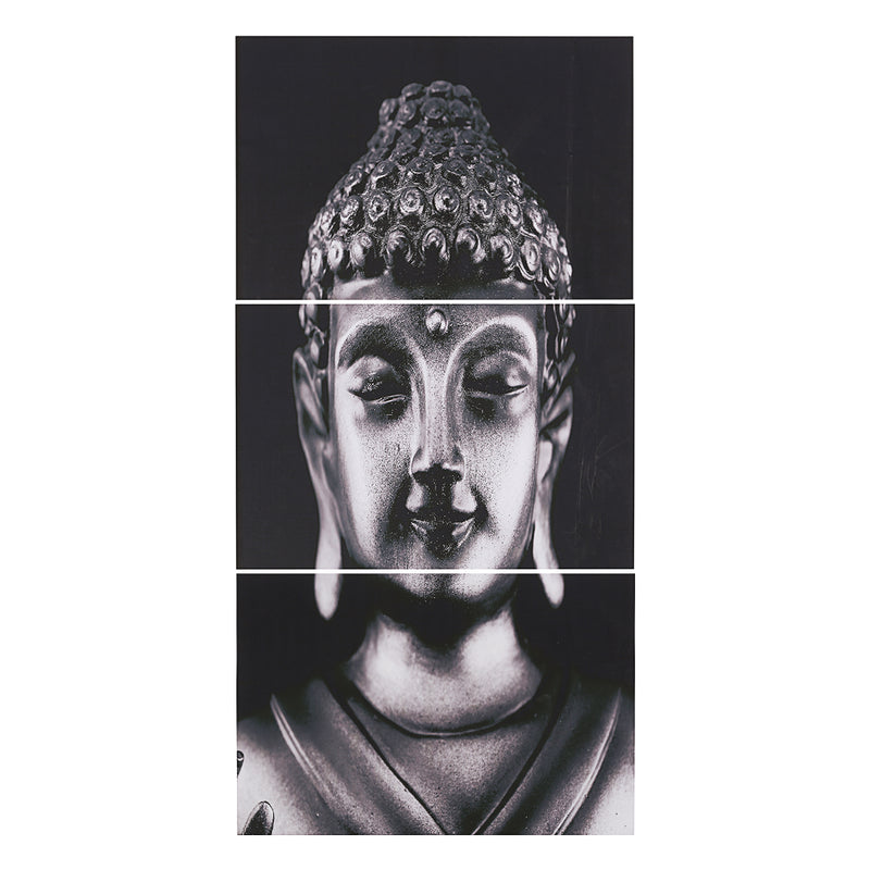 3 Panel Statue Meditation Painting Print on Home Decor Room Wall Sticker