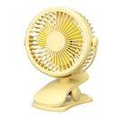 USB Charging Mini Electric Clip Table Fan 720 Degree Rotating 3 Gear Speeds Silent Cooling Fan with LED Night Light