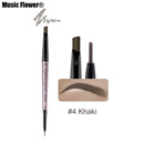 Music Flower Double Head Waterproof Eyebrow Pen Eye Brow Enhancers Makeup Tools