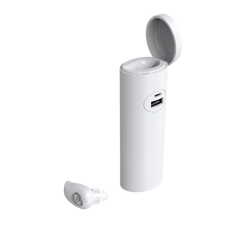 Bakeey V21 Wireless bluetooth 5.0 Earphone Portable Single Earbuds Heavy Bass HD Calls Headphone with 2200mAh Power Bank