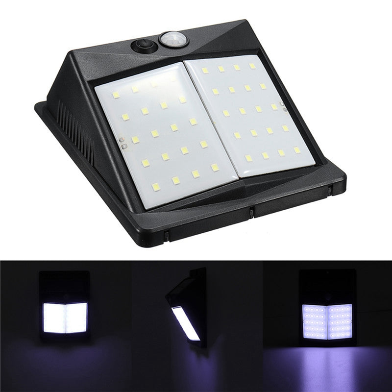 Solar 40 LED Wall Light PIR Motion Waterproof Outdoor Wide Angle Security Lamp