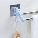 Suction Cup Bathroom Kitchen Double Towel Holder Rack Rail Shelf Rack Hanger Bar