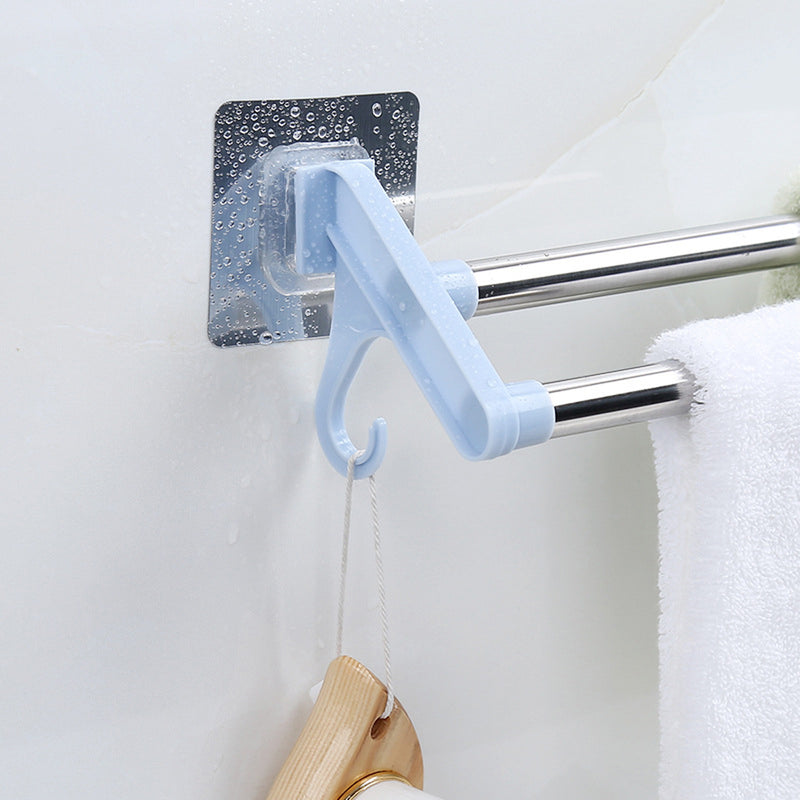 Suction Cup Bathroom Kitchen Double Towel Holder Rack Rail Shelf Rack Hanger Bar