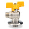 TMOK 1/2" PEX Tube Triangle Valves Brass Angle Flare Gas Ball Valve Blue Handle For Water Mainfold