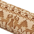 Merry Christmas Wooden Print Rolling Pin Christmas Decorations Dessert Tools