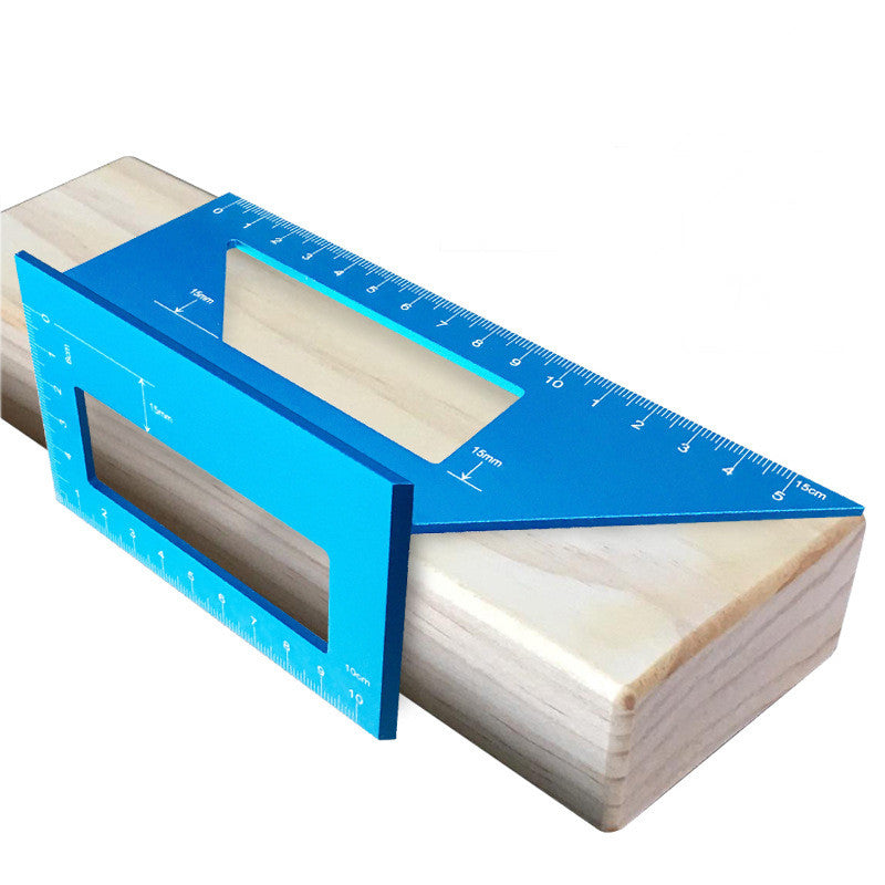 Aluminum Alloy Woodworking Scriber T Ruler Multifunctional 45/90 Degree Angle Ruler Angle Protractor Gauge