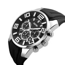 SKMEI 9128 Chronograph Sport Men Wrist Watch Silicone Strap Waterproof Quartz Watches