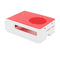 Red and White ABS Case With DC 5V 4010 Fan Protective Shell for Raspberry Pi 4B Only