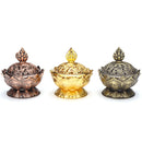 Mini Alloy Bronze Incense Burner Incensory Craft Home Office Decoration