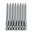 10pcs TT6-TT40 Torx Head Screwdriver Bit 75mm Hex Shank Power Drill Screwdriver Bits Set