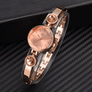 Elegant Big Crystal Alloy Strap Slim Ladies Dress Bracelet Women Simple Dial Quartz Watch