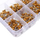 500pcs 10Values*50pcs 0.1uF-10uF(104~106) 50V Multilayer Ceramic Capacitor Assorted Kit Assortment Set with Storage Box
