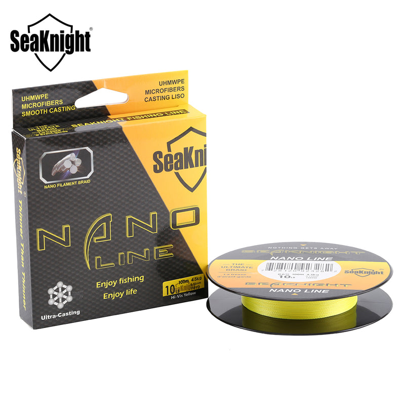 SeaKnight NANO 300M Fishing Line 4 Strands Wire Weaves PE Multifilament Braid Line 4-10LB 0.07-0.12m