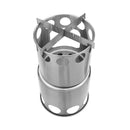 Outdoor Camping Picnic Cooking Stove Stainless Steel BBQ Firewood Furnace Cooker