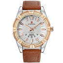 NAVIFORCE 9118 Waterproof Calendar Men Wrist Watch Casual Leather Strap Quartz Watches