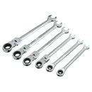 DANIU Flexible Pivoting Head Ratchet Combination Spanner Wrench Garage Metric Tool 6 Size