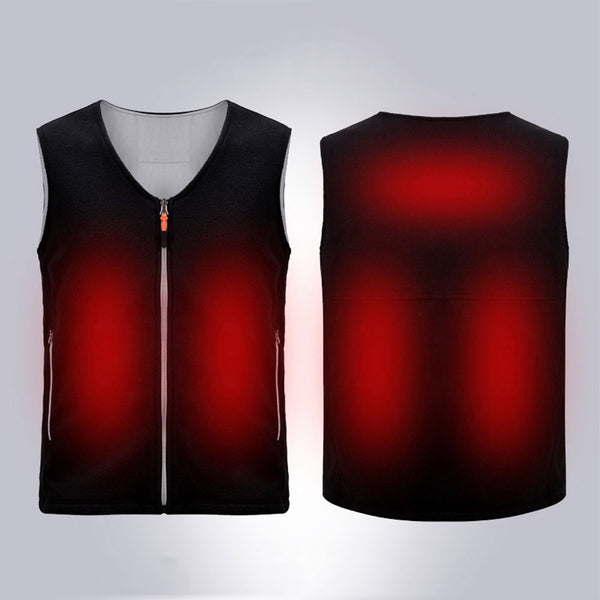 Electric USB Heated Fleece Jacket Warm Graphene Carbon Fiber Men Women Rechargeable Heating Coat Racing