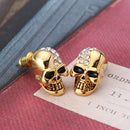 Punk Skull Head Ear Stud Rhinestone Earrings Wholesale for Men Women