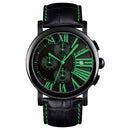 SKMEI 9196 Men Fashion Leather Strap Stopwatch Date Display Roman Numerals Sport Quartz Watch