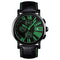 SKMEI 9196 Men Fashion Leather Strap Stopwatch Date Display Roman Numerals Sport Quartz Watch