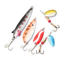 ZANLURE 30pcs Assorted Spinner Baits Metal Fishing Lures Fish Hooks Tackle