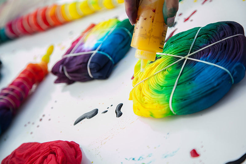 12 Colour Tie-Dye Kit for Clothes Tie Dye Tools with Rubber bands Vinyl Gloves