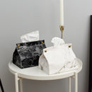Marble Pattern Tissue Car PU Leather Office Marble Holder Decoration Napkin Box