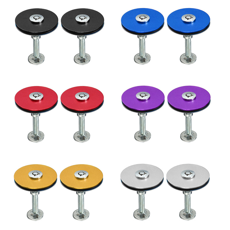 Universal Push Button Billet Hood Pins Lock Clip Car Quick Latch Bonnet Kit