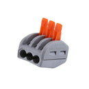 Excellway 222-413 10Pcs 3 Pin Spring Terminal Blocks Electric Cable Lever Wire Connectors