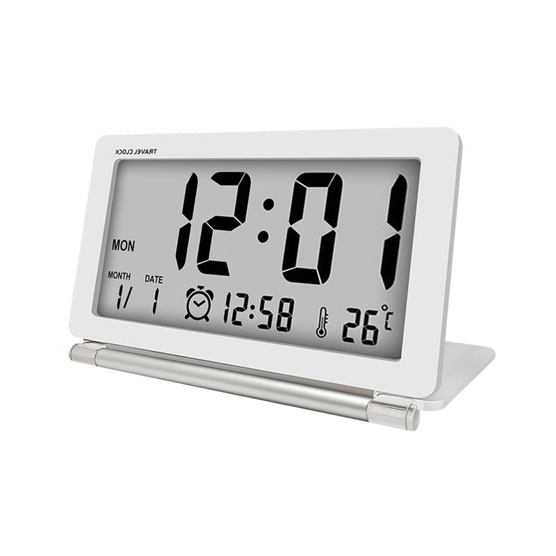Loskii DC-11 Electronic Travel Alarm Clock Folding Desk Clock With Temperature Date Time Calendar