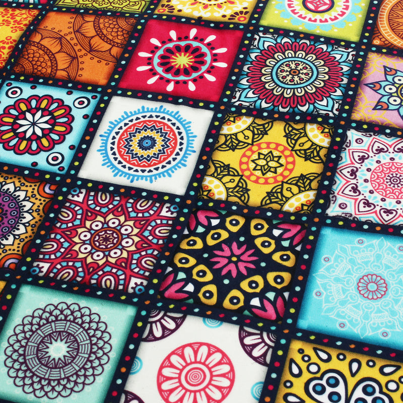 60/80/100/120CM Mandala Pattern Round Carpet Living Room Area Rugs Floor Mat