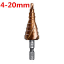 M35 Cobalt Step Drill Bit 1/4 Inch Hex Shank HSS-Co Step Drill Bit Spiral Grooved Hole Cutter