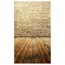 3x5FT Vinyl Brown Brick Wall Wood Floor Photography Backdrop Background Studio Prop