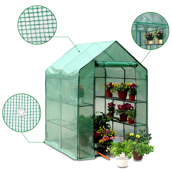 Roof Garden Greenhouse Cover Durable House Flower Plant Warm Shelf Shed Planting Grow Box PVC