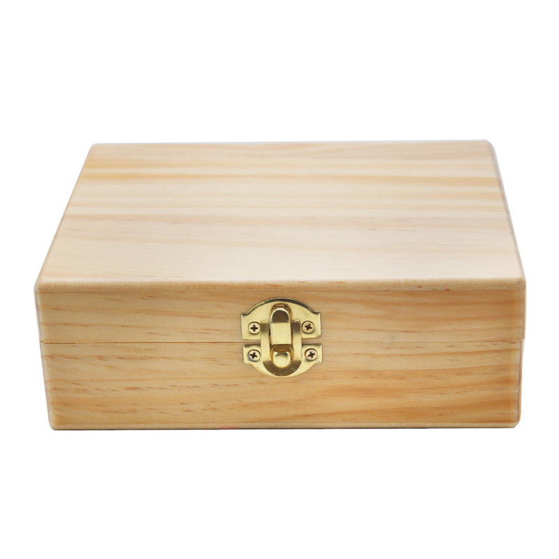 Natural Pine Stash Box Handmade Rolling Tray Saving Box Jewelry Storage Box