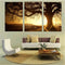 3Pcs Sunset Combination Painting Printed On Canvas Frameless Drawing Home Background Paper Art