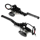 Pair 7/8 Inch 22mm Motorcycle Brake Master Cylinder Clutch Levers With Reservoir