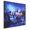 40 x 30cm Operated LED Christmas Santa Ride White Horse on Street Xmas Canvas Print Wall Art