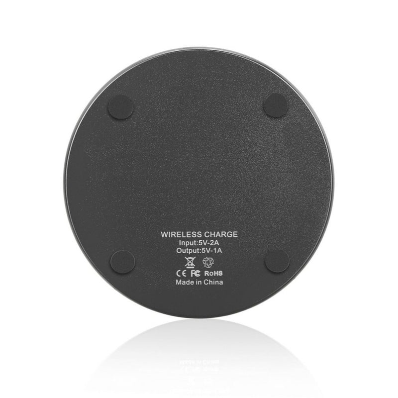 Ultra Thin Qi Wireless Charger Metal Round Pad for iPhone 8 Plus Samsung 8 Xiaomi Huawei