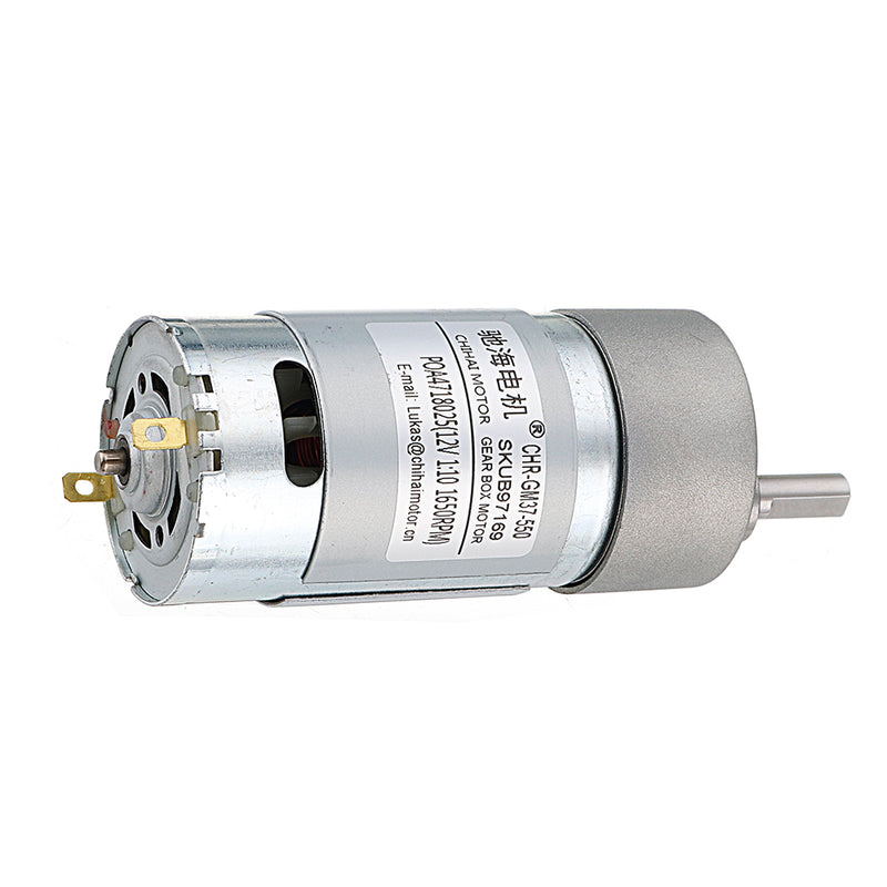 Chihai GM37-550 12V 330/550/1650rpm Reduction Gear Carbon Brush High Torque DC Geared Motor