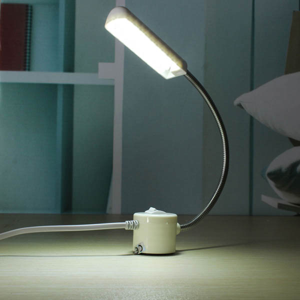 1W 220V Sewing Machine 12 LED Gooseneck Light Magnetic Base With US Plug